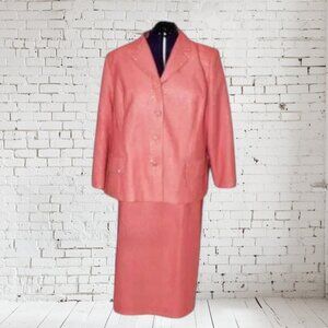 Vintage Natasia Collections New York Rhinestone Embellished Skirt Suit Plus Size